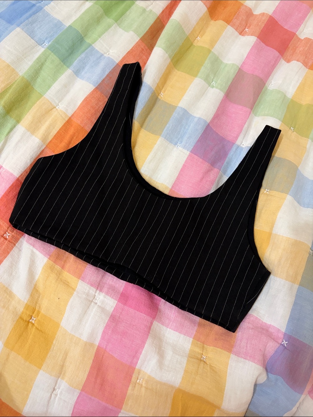 Guizio Striped Bra Top